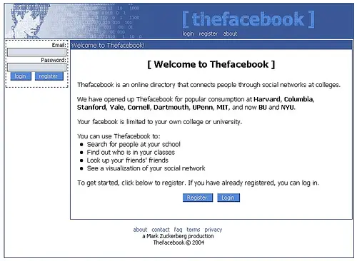 Kako je izgledao prvi Facebook